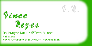 vince mezes business card